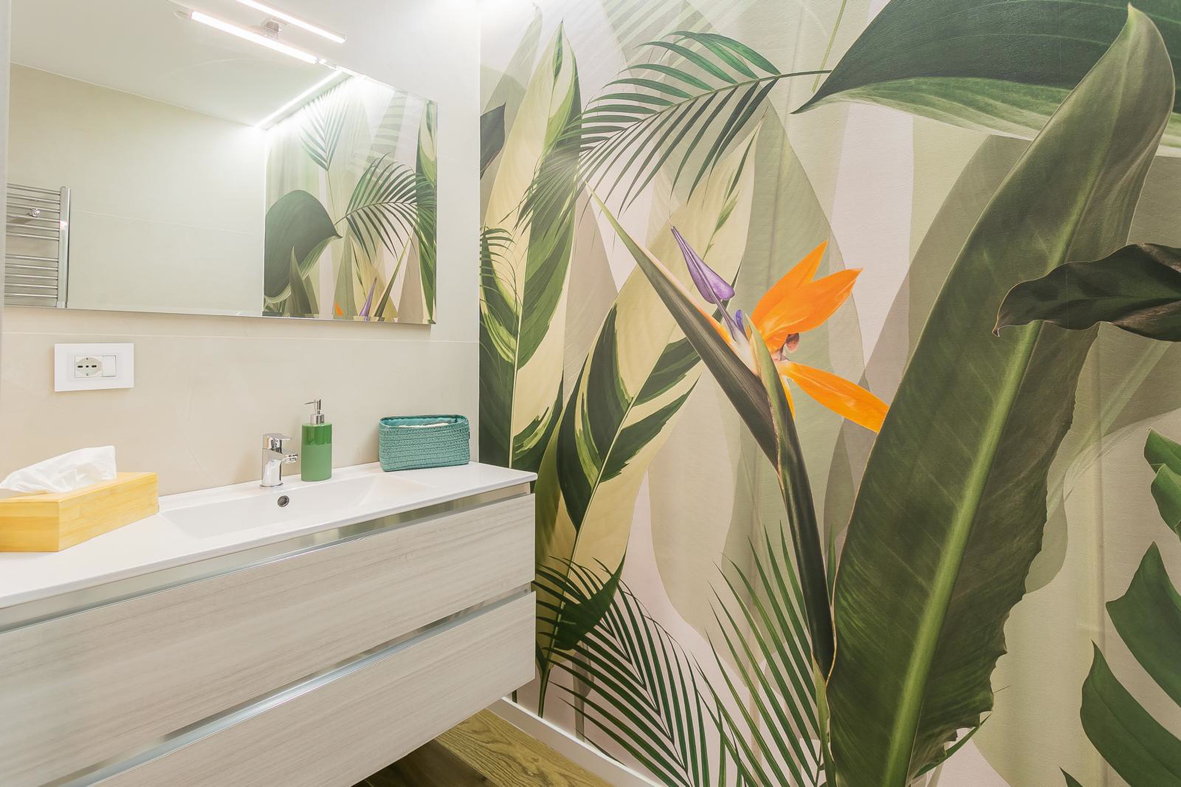 Dettaglio del bagno botanico