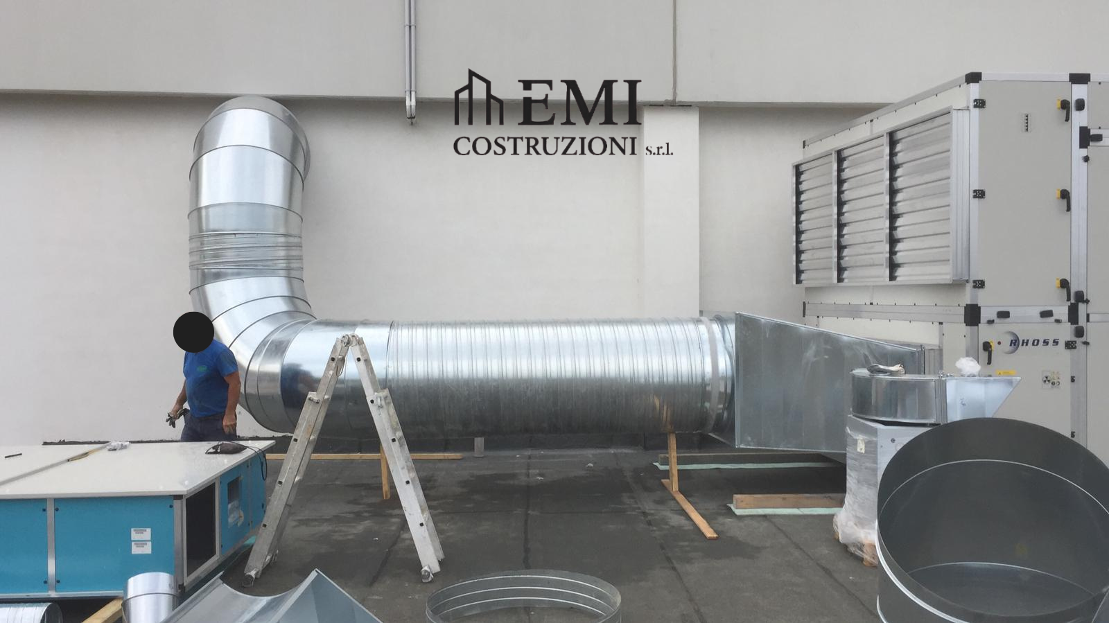 Palestra a Bari — impianto di ventilazione
